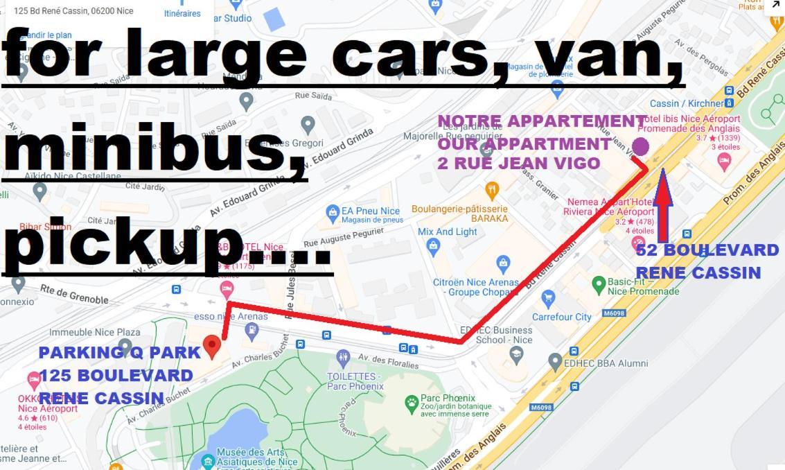 The Nice - 3 Rooms, 3Air Cond, 3Tv, 3Fans, 2 Wc, Wifi Everywhere 5Min Aeroport, Train, Beach, 1Min Tram, 15 Min Centre, Port, Parking Possible Eksteriør billede